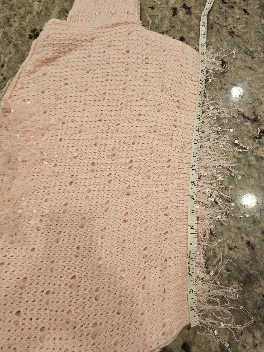 Willow and Root Pink Fuzzy Eyelash Knit Cropped Sweater size S - Picture 14 of 16